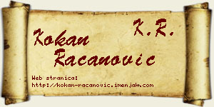 Kokan Račanović vizit kartica